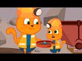 Cats Family in English - Miners Found Treasure Cartoon for Kids