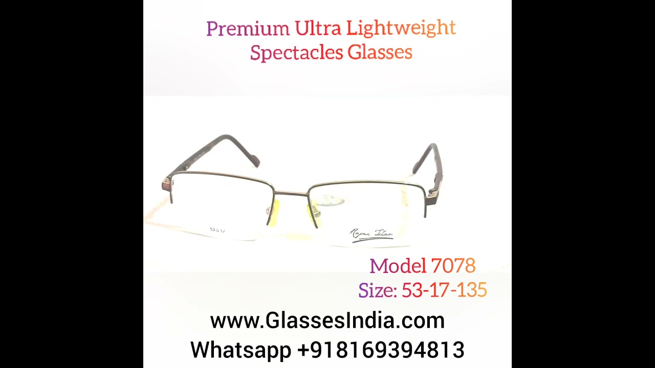Premium Ultra Lightweight Metal Spectacle Frame Glasses Online