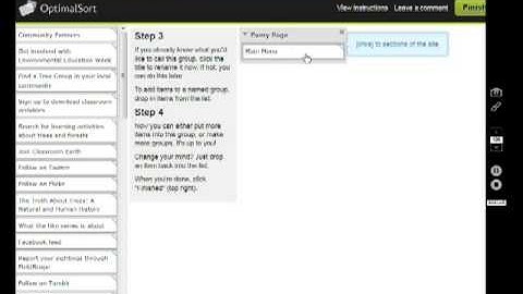 Truth About Trees Website Card Sort Demonstration