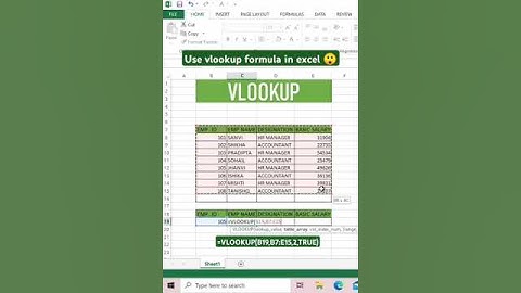 How to use vlookup in excel || #vlookupfunction #youtubeshorts #trending #shorts