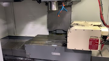 **Samsung MCV50 CNC VMC w/ 4th/5th Axis KOMA Tilting Rotary Table;  DT50B0028 warm up video