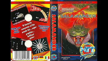 Salamander (1988) - Commodore 64 Cassette C64 (Full Loading & Gameplay)