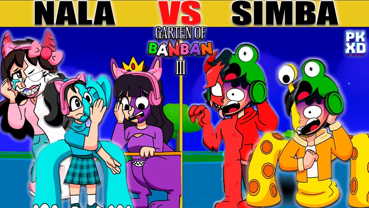 Simba🐸 Y Nala💞 Vs Garten Of Banban Nuevos Personajes En Pk Xd Youtube