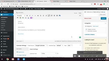 Using Simple Calendar Plugin for Wordpress