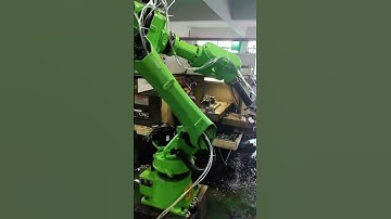 Machine tool loading and unloading factory real shot #automation #machine #cnc #industrial