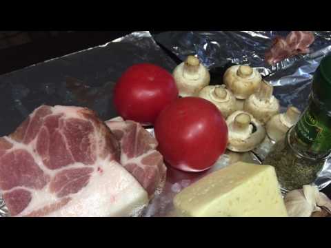Видео рецепт Свинина, запеченная с помидорами