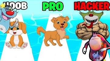 NOOB vs PRO vs HACKER | In DOG LIFE SIMULATOR | WITH GRANNY OGGY AND JACK | MOBILE GAMES | ROBLOX |