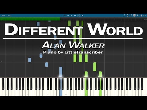 Alan Walker - Different World (Piano Cover) Ft K-391, Sofia Carson, CORSAK By LittleTranscriber