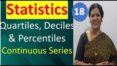 18. "Calculation of Quartiles, Deciles & Percentiles in Continuous Series" from Statistics Subject