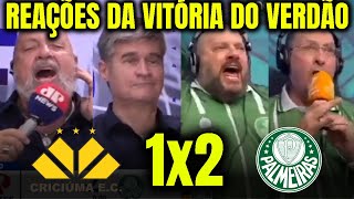 REAÇÕES DO NILSON CESAR E RADIO ENERGIA 97 NA VITÓRIA DO PALMEIRAS CRICIUMA 1X2 PALMEIRAS