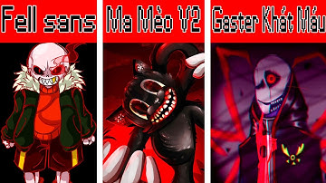 ONE VÀ NOOB YETI THỬ THÁCH TRIỆU HỒI FELL SAN VÀ TRẬN CHIẾN MA MÈO VỚI GASTER KHÁT M.Á.U MINECRAFT