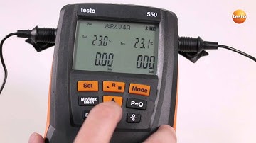 Switching screens on the testo 549   550   557