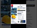 L&T LTTS DET Recruitment Passed Out 2026 Only #shortsfeed #shortsviral #diplomajobs #jobseekers