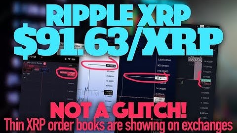 Ripple XRP: The Spike To $91.63/XRP On Kraken Was Not A Glitch! Thin Order Book Dynamics On Price