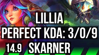 LILLIA vs SKARNER (JGL) | 3/0/9, 500+ games | EUW Grandmaster | 14.9