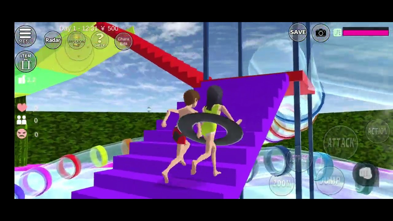 Sakura Yuta Mio Takagi ke Water Park 🏊‍♂️💦😀 | Sakura School Simulator | Abang Desril 😬😊