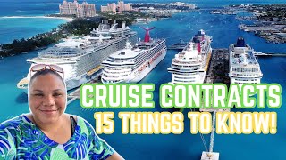CRUISE CONTRACT SURPRISES YOU NEED TO KNOW! 2 Minute Quick CRUISE TIPS!