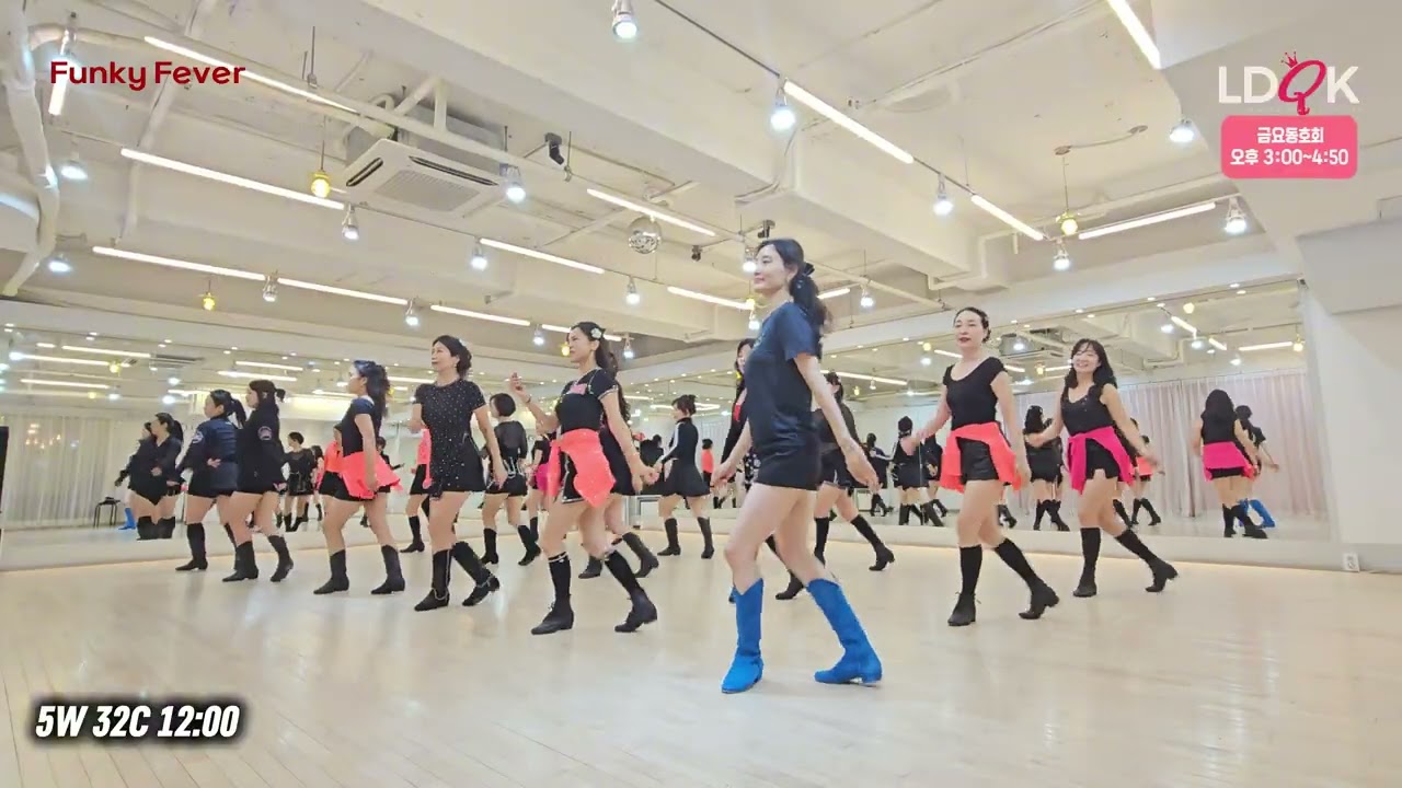 [Средний уровень] Funky Fever Line Dance l Linedancequeen l Junghye Yoon