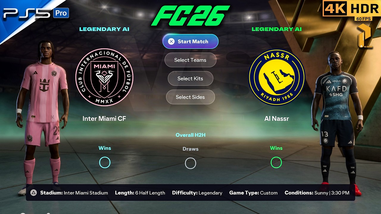 MESSI vs RONALDO – Inter Miami vs Al Nassr | FC 26 PS5 4K HDR #fc26 #messi #ronaldo #ps5 #4k #viral