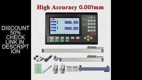 High Accuracy 5um/1um 2 Axis LCD Dro Set Lathe Milling Digital Readout Monitor & 2pcs Linear Scale L