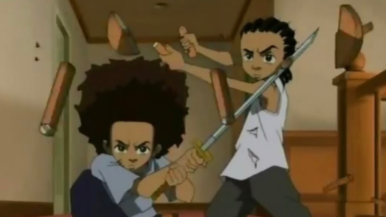 The Boondocks HUEY AND RILEY FIGHT TO THE DEATH YouTube