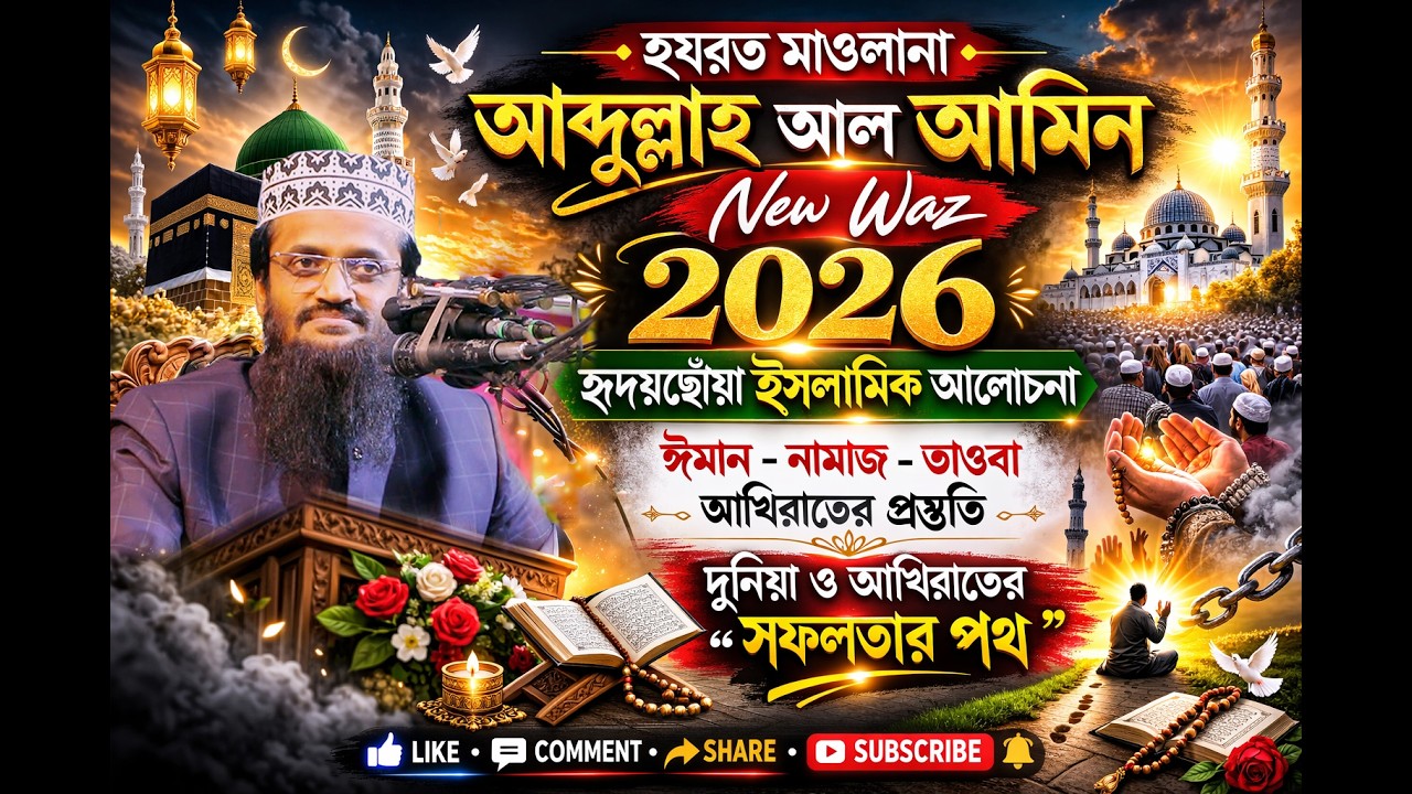 হযরত মাওলানা আব্দুল্লাহ আল আমিন, নতুন ওয়াজ    2026 Abdullah Al Amin New Waz 2026