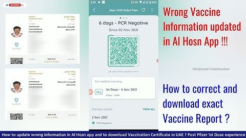 Update wrong information in AlHosn app & download Vaccination Certificate? Pfizer 1stDose experience
