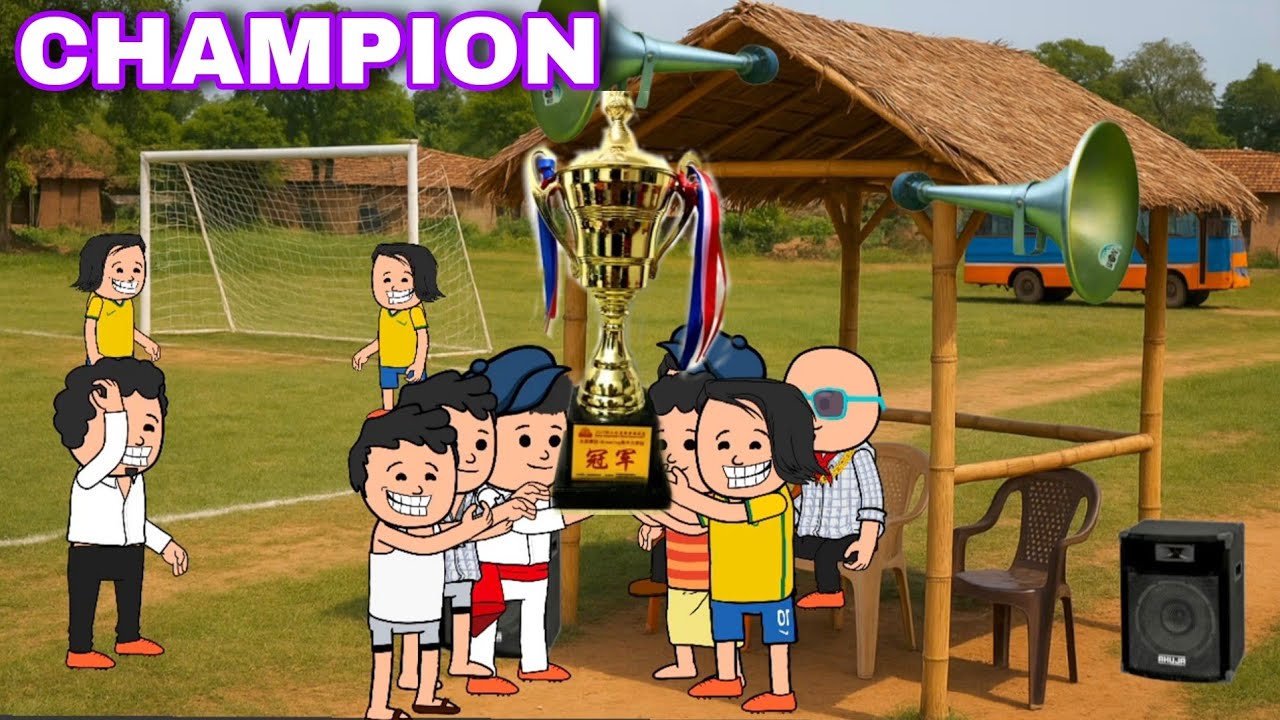 FOOTBALL CHAMPION 🏆//Santali New Cartoon Video 2025//@HEMBRAM KURA SUNIL