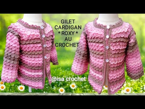 gilet fillette au crochet