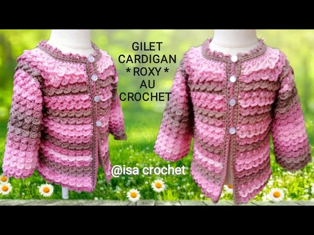 modele de gilet au crochet pour fillette