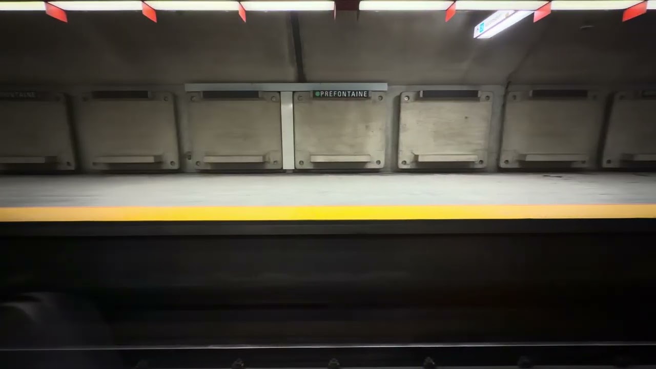 Riding the Montreal Metro Green Line from Honoré-Beaugrand to Berri-UQAM(28th of December 2025)