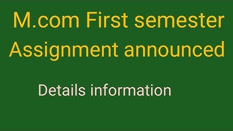 M.com assignments details information #ksoustudentsinformation #ksoum.comassignments