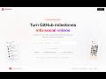 How to Create GitHub Milestone Videos in Under a Minute | Milestone Clip Demo | Coder Om | Om Sharma