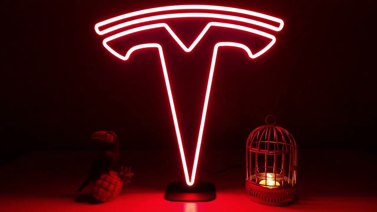 Tesla Logo LED Neon Sign Decor #tesla #elonmusk #elon #musk #electriccar