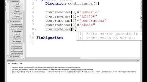 Array en PSEINT TIC 2 Bachillerato IES Monterroso