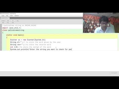 Palindrome string program in java | ICSE X | class 10 | Semester 2 | computer applications