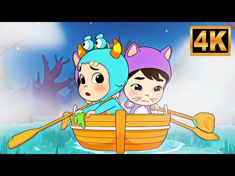 Spooky Row Row Row Your Boat | Halloween Fun Song for Kids