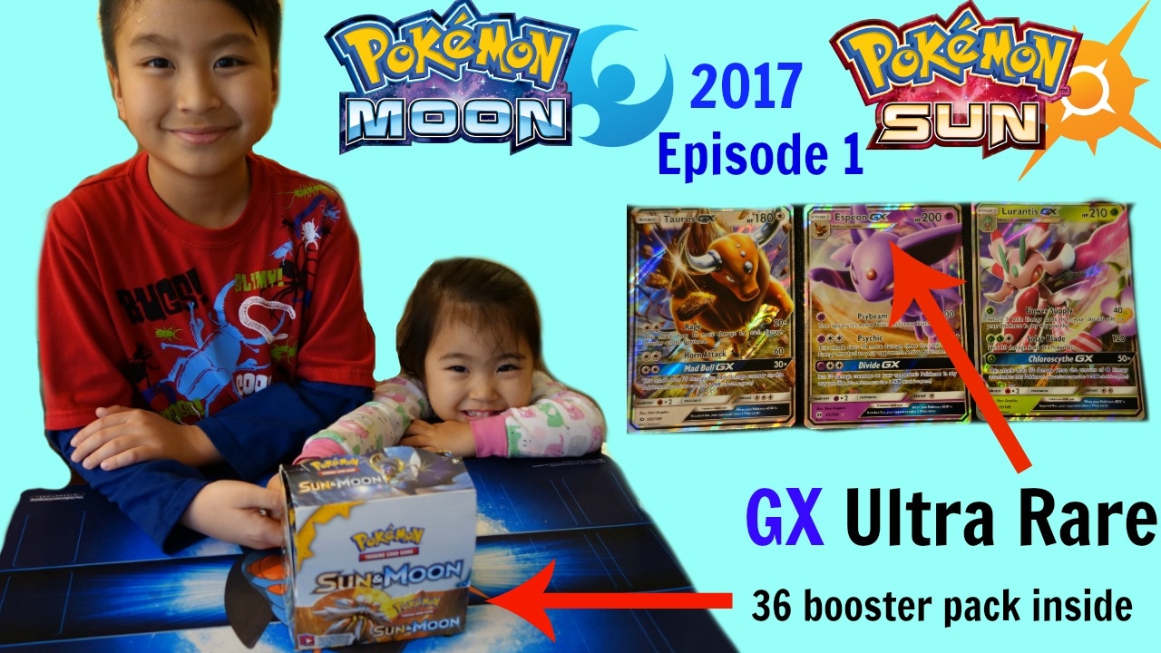 Sun and Moon Booster Box Opening Pokemon TCG 2017 with 3 Ultra Rare ...