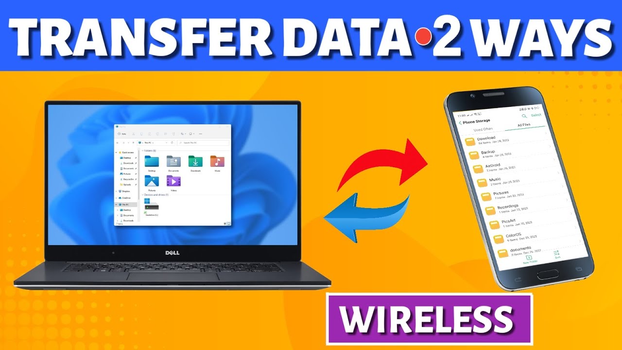 Effortlessly Transfer Data From Mobile To Laptop Wirelessly 2 Methods Effortlessly Transfer Data From Mobile To Laptop Wirelessly 2 Methods