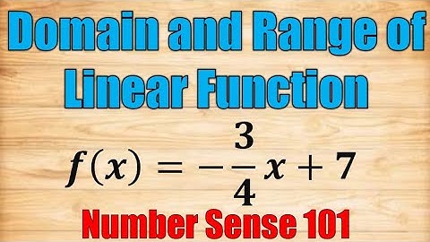 Inverse Function | Domain and Range of Linear Function