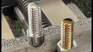 Heat Anodizing/Coloring Stainless Steel Bolts. Mirror finish to Gold. So cool.