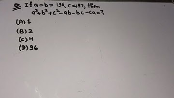Fast Trick to Solve Algebra Questions in 10 Seconds 🔥 | a²+b²+c²–ab–bc–ca Shortcut