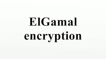 ElGamal encryption