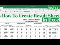 How To Create Exam Result Sheet For a Class In MS Excel | Make Result Card of a Class In Excel