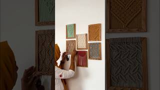 Macrame Wall hanging frames | Home decor | Fibre art | Thread wall frame art #macrame #wallhanging