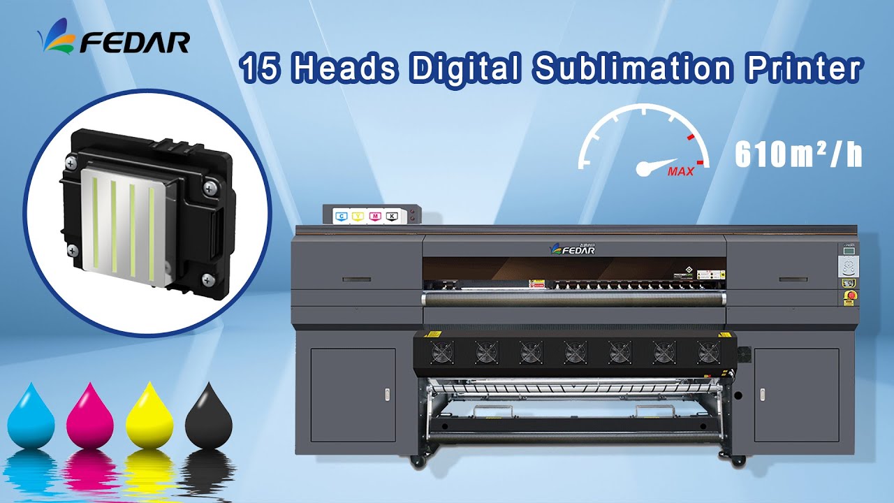 ⚡Fedar high-end 15-head digital sublimation printer——FD51915E