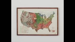 1931 USA Soil Map in 3D Raised Relief