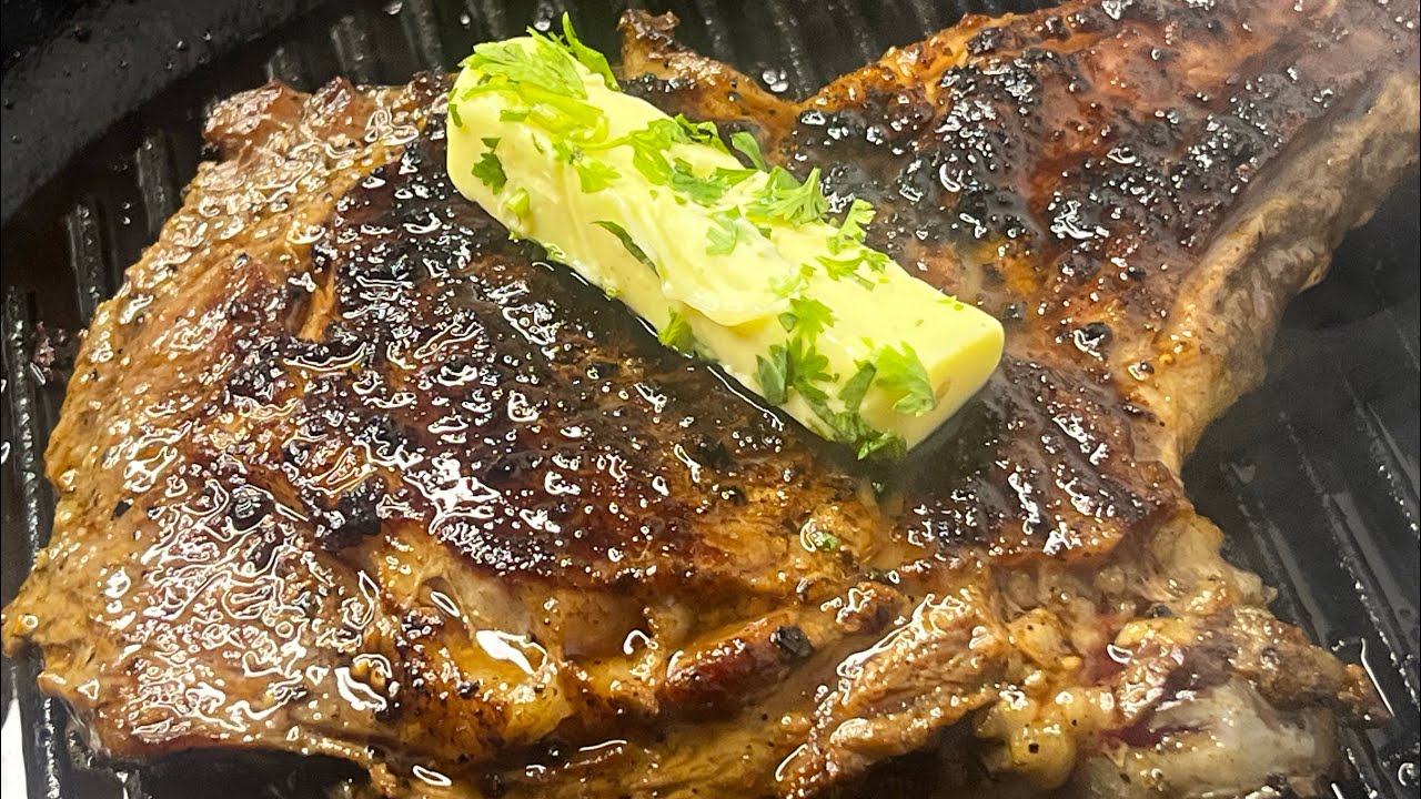 Restaurant Quality Rib Eye Steak at Home: Cast Iron & Garlic Butter Magic