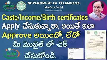 How to Check Meeseva Certificates Application Status in Mobile 2021|Telangana Application Status