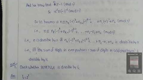 Calicut University - Sem 1 - Core Mathematics - Congruence - Part 12.